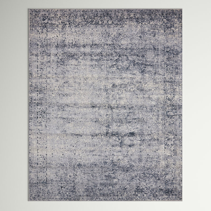 Three Posts™ Oriental Dark Blue Area Rug & Reviews Wayfair